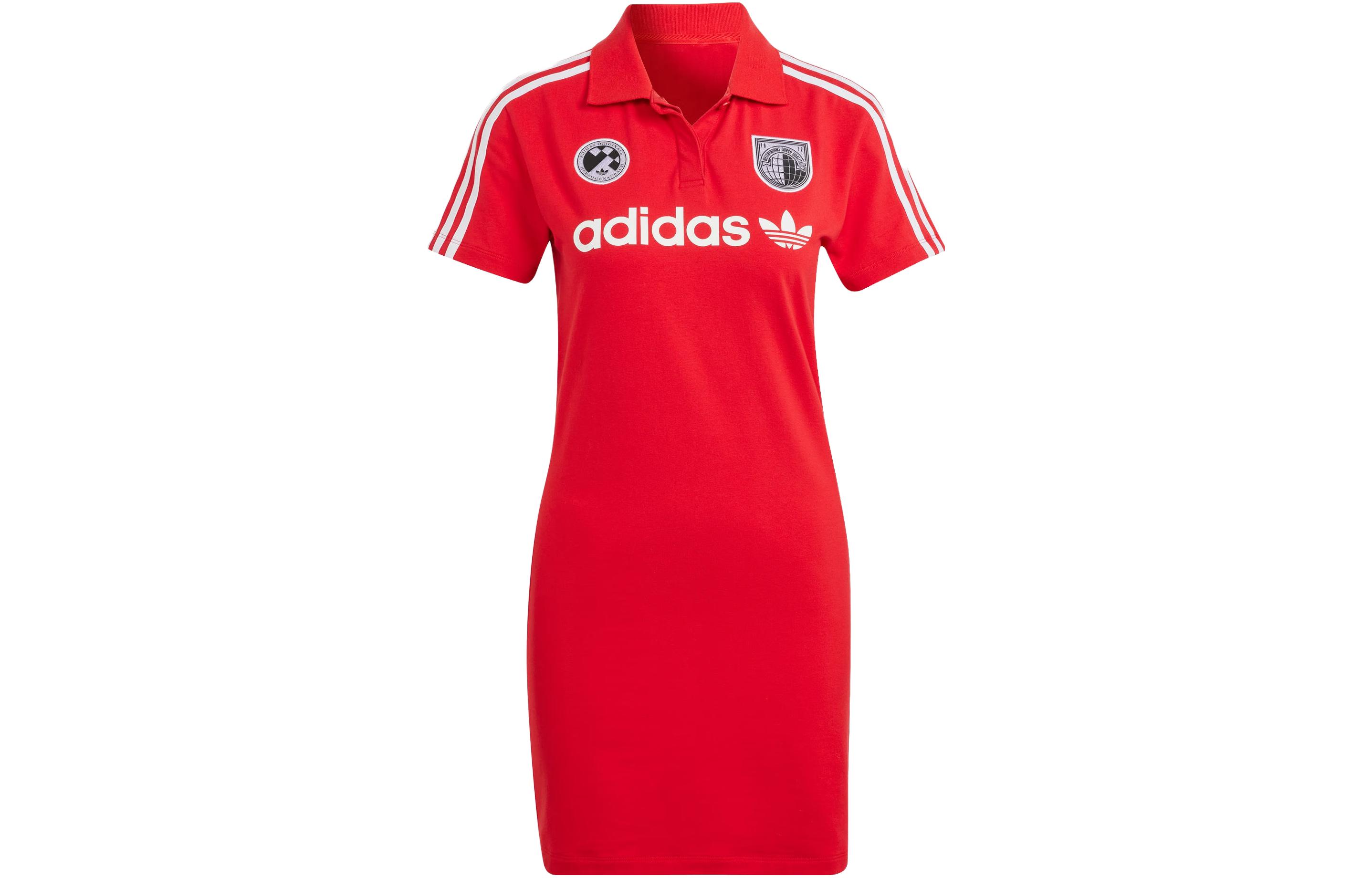 

Adidas Originals Short Sleeved Dress Women s Light Scarlet IR9787 XS