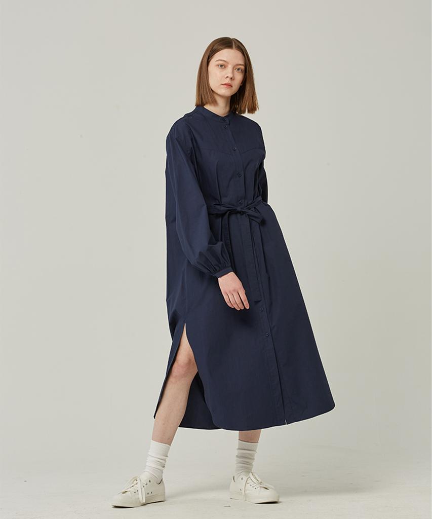 DISENDIS Shirring Belt Onepiece (Navy)