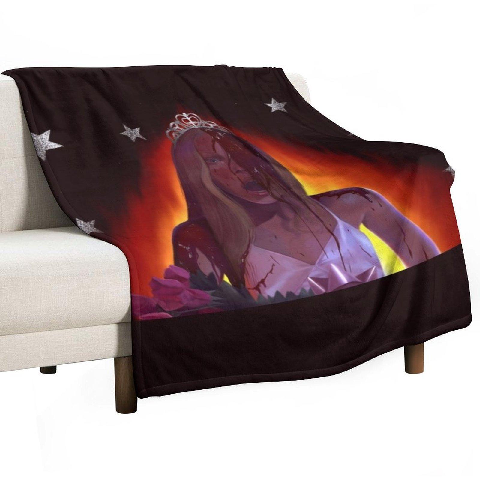 

Carrie 1976 Throw Blanket valentine gift ideas Sofa Quilt Soft Plaid Soft Beds Blankets 30x40in