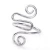 5Pcs Adjustable Knitting Loop Ring Crochet Loop Metal Yarn Guide Finger Holder