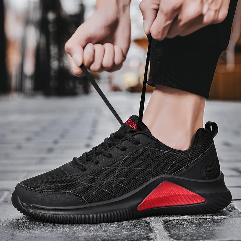 Nouveaux Hommes Automne Maille Décontracté Respirant Extérieur Plateforme Léger Haute Qualité Chaussures de Course Tenis Masculino Chaussures de Sport pour Hommes