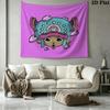 One Piece Tony Tony Chopper Wall Tapestry Aesthetic Wall Hanging Printed Fabric Blanket Decorative Tapestries for Bedroom Living Room Home Decor