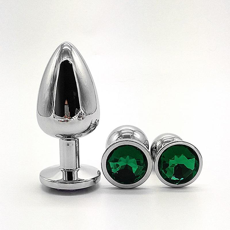 Anal Plug 3 Sizes Colored Crystal Stainless Steel Butt Plug For Women Stimulator Anal Sex Toys For Couples Prostate Massager
