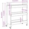Kitchen Trolley Artisan Oak 70 X 30 X 82 Cm Engineered Wood