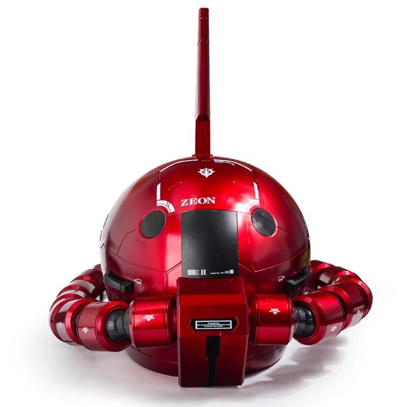 Anime Red Zaku Warrior Helmet Mobile Suit Figure Desktop Ornament Doll Model Comic Con Cosplay Props Boy Toy Gift Collectible