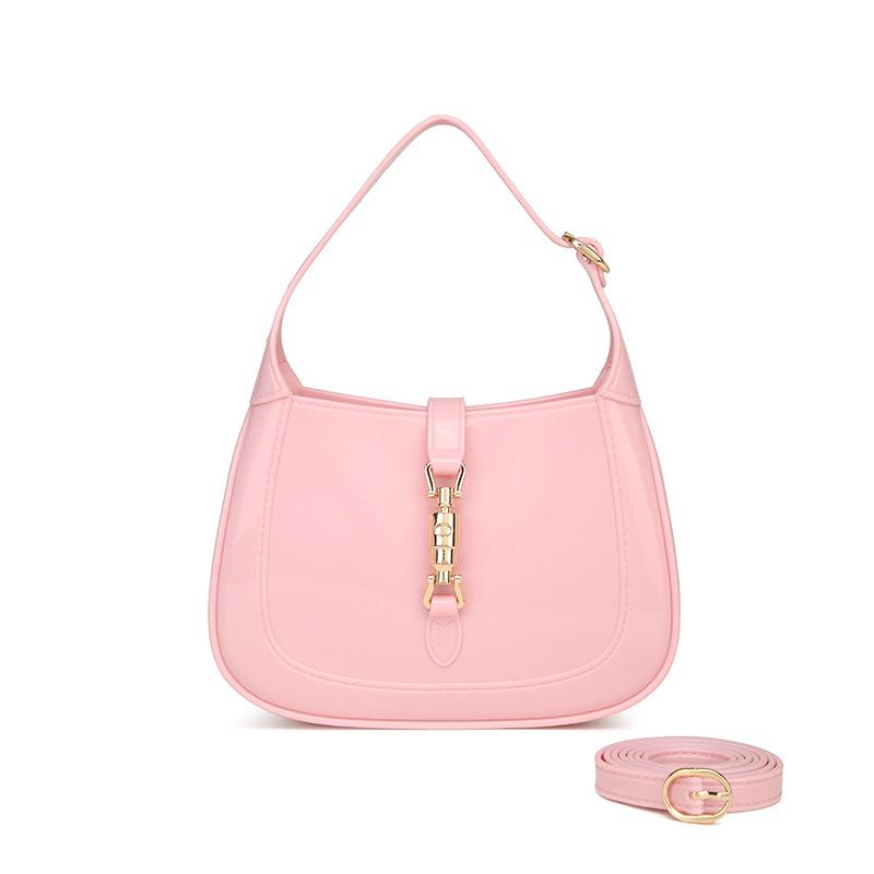 

Сумки из ПВХ-желе, сумки через плечо, женские, новые трендовые, однотонные, ручные сумки, универсальные, женские, подмышечные сумки, сумки через плечо