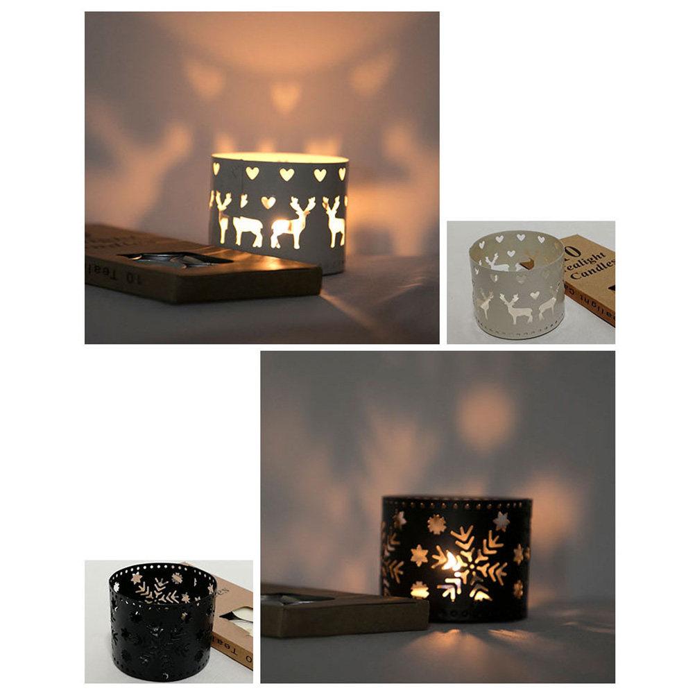 Christmas Holders Iron Hollow Elk Design Retro Table Decor for Home Party Pen Holder Use Black Christmas Holders