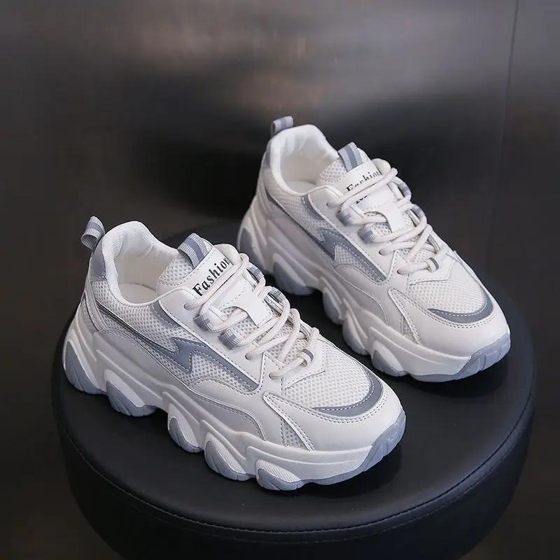 Spring Autumn Woman Footwear Mesh Breathable High Quality Dad Shoes for Women Aesthetic Comfortable and Elegant Casual Sneakers
