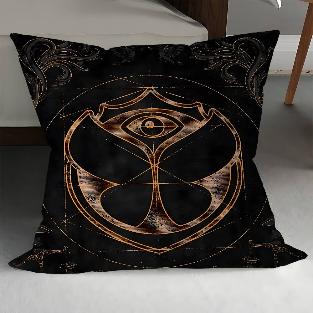 

T-Tomorrowland Music Logo Cushion Cover 30x50 Polyester Sofa Cushions Decorative Throw Pillows Home Decoration Pillowcover 12x12Inch