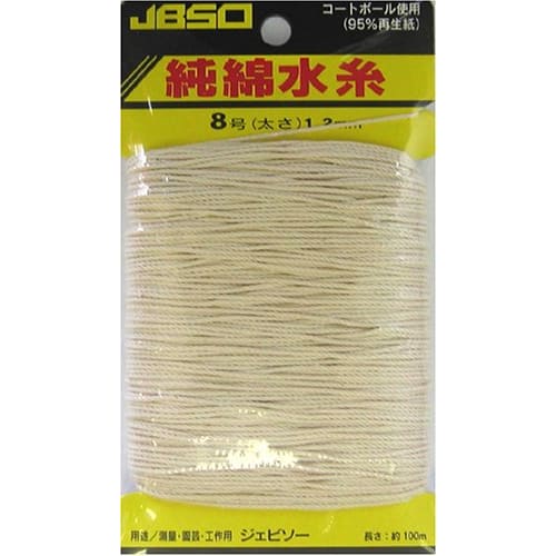 Okamura Giken JBSO Pure Cotton Water Thread Carded Roll, 100m, Size 8