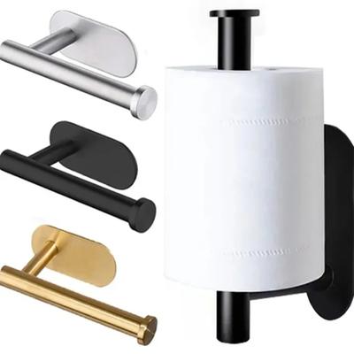 Kitchen Paper Towel Holder Adhesive Tissue Hanger Toilet Roll Paper Dispenser Cabinet Storage Napkin Rack Bathroom Accessories