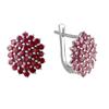 Silver Earrings with Natural Ruby 3ct (2064992)