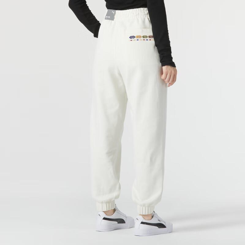 Puma Cny Year Of The Dragon Series Solid Color Drawstring Knit Joggers Women Joggers White 625840-65