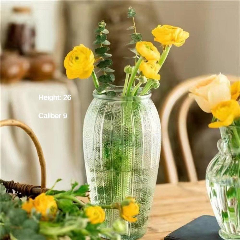 Binaural Vase Safe Glass Home Decoration For Photography Decoration Flower Vase Clear Vertical Strip Vase Glass Vase Simple