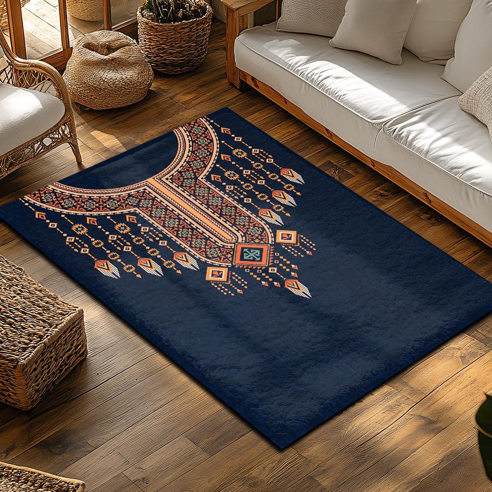 Cozy Persian Rug Non Slip Doormat Vintage Area Rug Boho Home Decor Turkish Carpet Entryway Mats Washable Floor Rug Modern Living