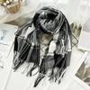 Scarf Autumn and Winter Imitation Cashmere Houndstooth Shawl for Women Trendy and Versatile Warm Long Tassel Scarf