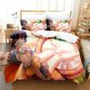 New Kawaii Waiting In the Summer Bedding Set Cartoon Anime Three-piece Set Adult Kid Bedroom Duvet Cover Sets Twin Bedding Set