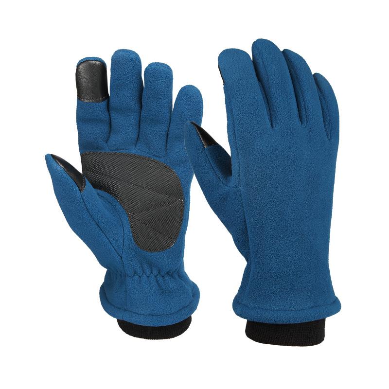 Winter Warm Gloves for Women Double Layer Fleece Coldproof Gloves for Winter Outdoor Electric Bike Riding Gloves for Men