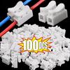 100/50Pcs Press Type Quick Connect Terminal 2 Way Electrical Crimp Erminal Block Splice Lock Connector Cable Clamp for LED Strip