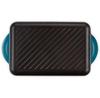 Чугунная сковорода для гриля прямоугольная Le Creuset 32x22 см, глубокий бирюзовый цвет (20202326420460)