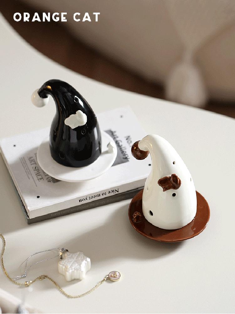 Creative magic cap, toothpick box, ceramic household toothpick holder, dental floss box, high appearance level