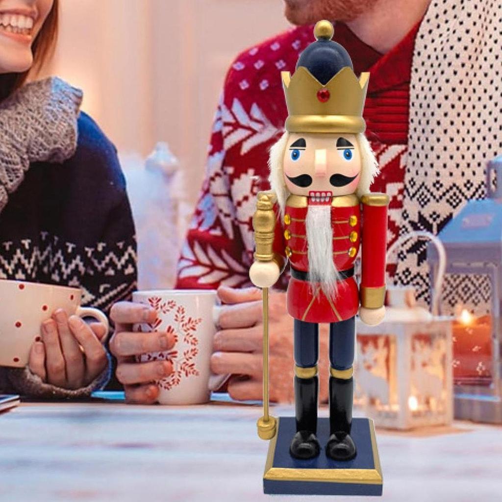 Nutcracker Ornament DIY Craft Xmas Statue for Centerpiece Garden Desktop