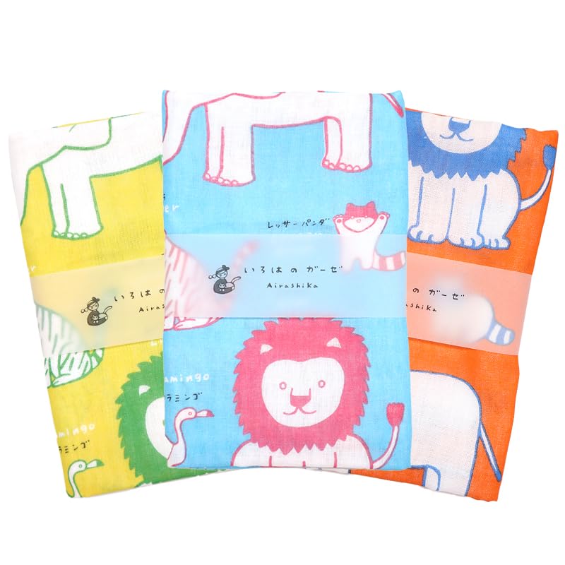 

Набор из 3 марлевых полотенец тенугуи размером 88 x 35 серии Iroha Mameo Светлый набор Полотенца с животными, Япония, 100% хлопок, см, (Желтый, Оранжевый, Синий, 3 предмета (04), Распечатать)