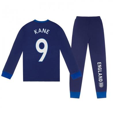 England Fotboll Pojkar Kane 9 Sublimerad Lång Pyjamas Set