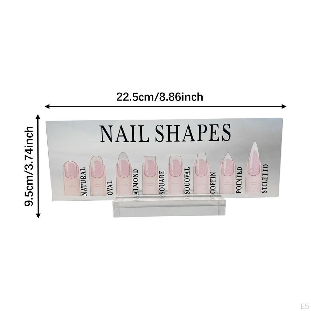 Acrylic Display Board for Nail Art with Base Sample Tips And Photo Props