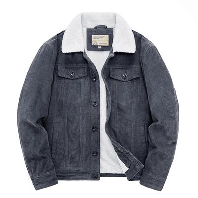 Winter Corduroy Lapel Cotton Coat Short Velvet Thickened Jacket Men's Pure Cotton Large Size Velvet Jacket
