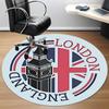 1pc London England Office Round Area Rug, Indoor Mat Suitable ForOffice, Under Office Chairs Bedroom Living Room Home Decor, Room Deco,  N51