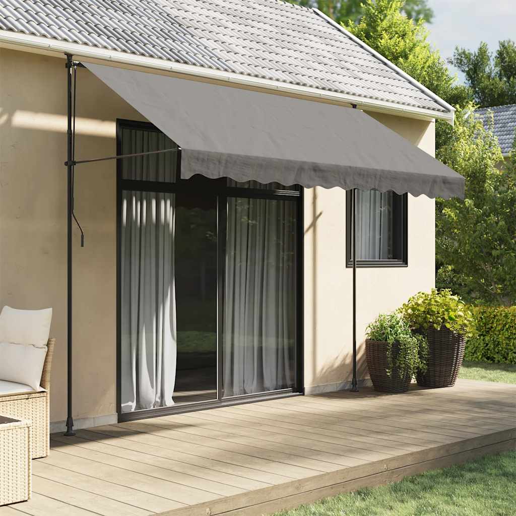 Vidaxl Markise zum Ausrollen, Anthrazit, 300 x 150 cm, Stoff und Stahl