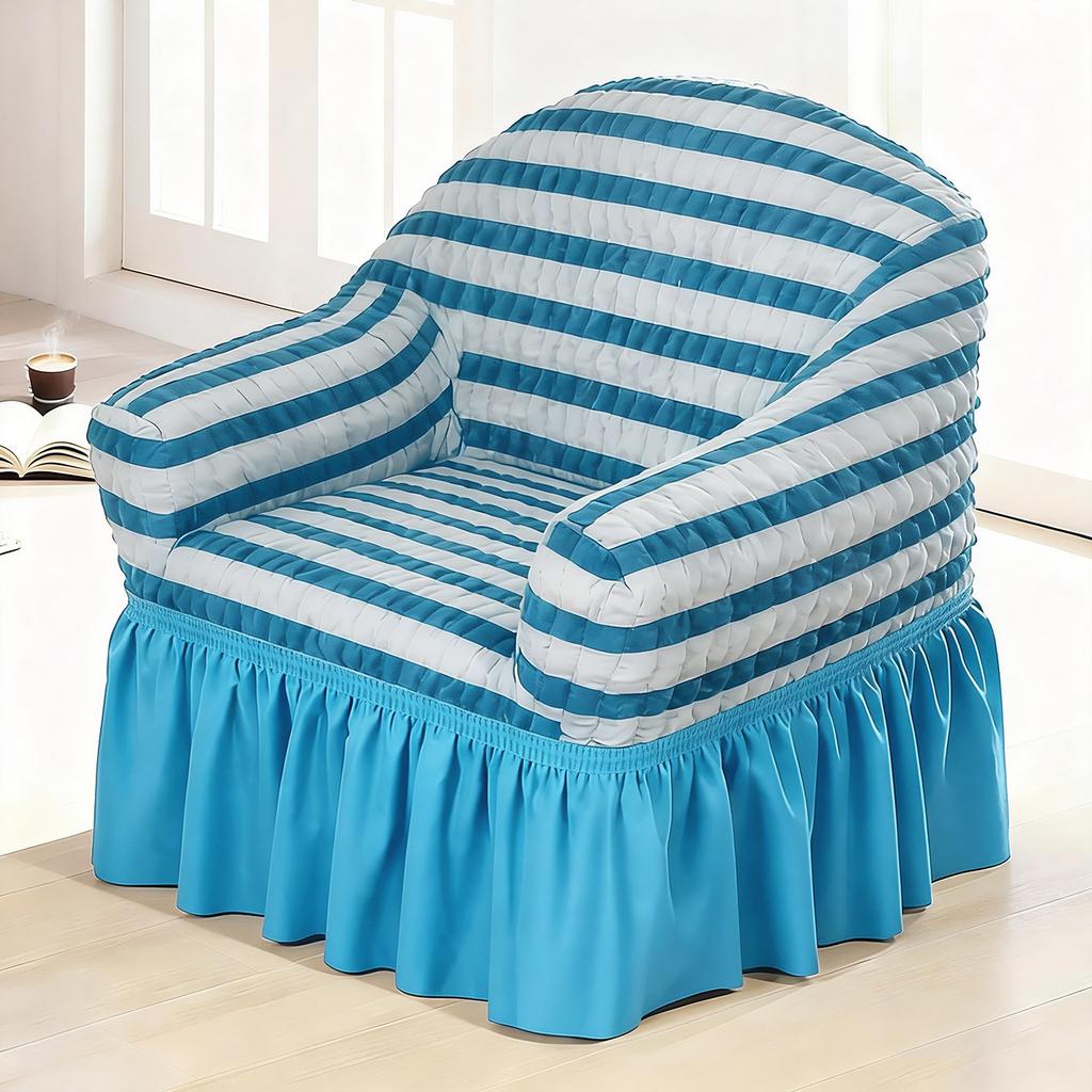 Full Coverage Fabric Sofa Cover Single Seat Slipcover Solid Color Minimalist Non Slip Cat Scratch Resistant Multi Color Options For All Seasons