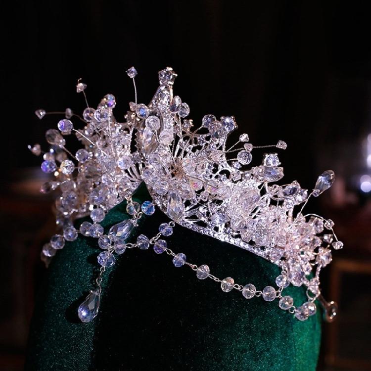 Portable Pageant Queen Crystals Tiaras Elegant Headband Crowns Hair Accessory for Women in Costume Performances