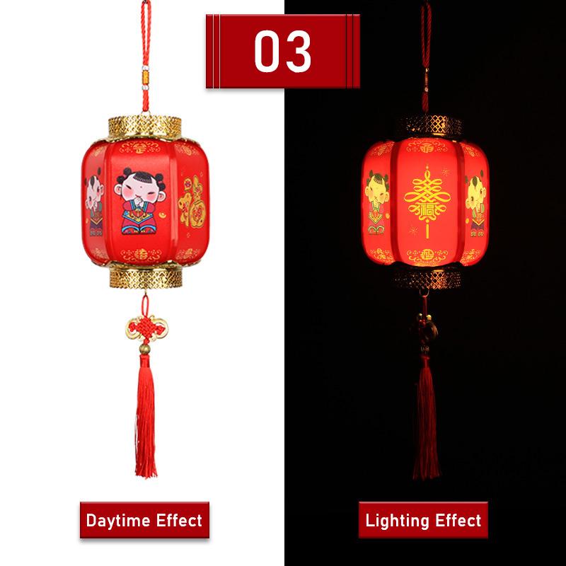 Portable Blossom Flower Light Lamp DIY Retro Style Chinese Lantern Palace Glowing Lanterns For Mid-Autumn Festival Party Decor