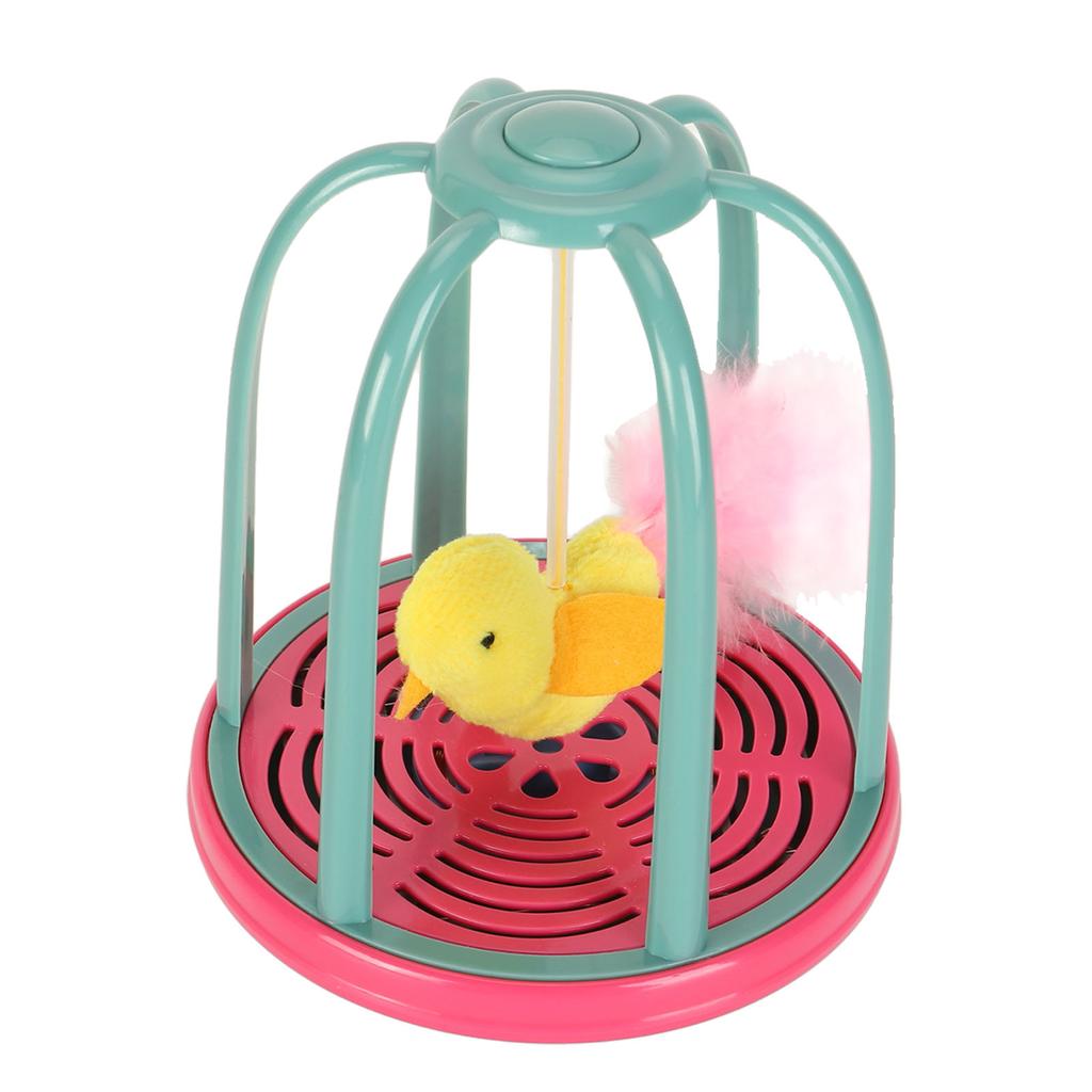 Bird Cage Cat Toy Electric Cat Squeaky Toy Interactive Boredom Anxiety Reduction Cat Toy for Adult Cats