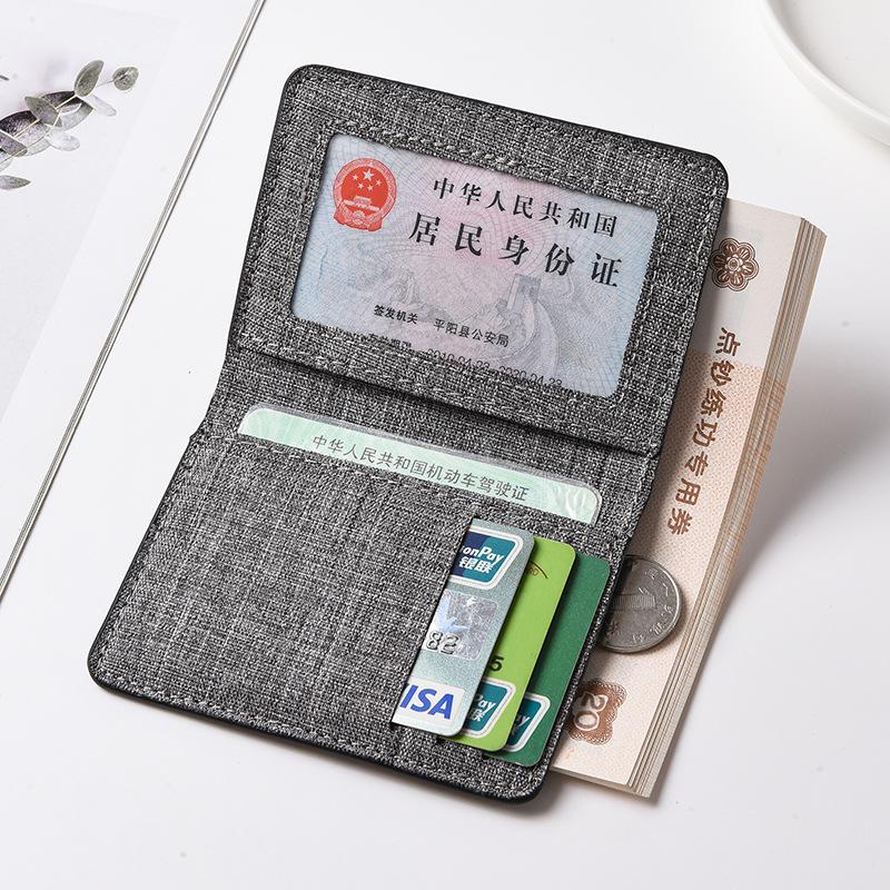 Ultrathin Men's Canvas Wallet - Compact Driver's License and Card Holder