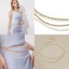 Womens Pearl Double Layer Gold Waist Chain With Hook Closure For Summer Elegant Fashion