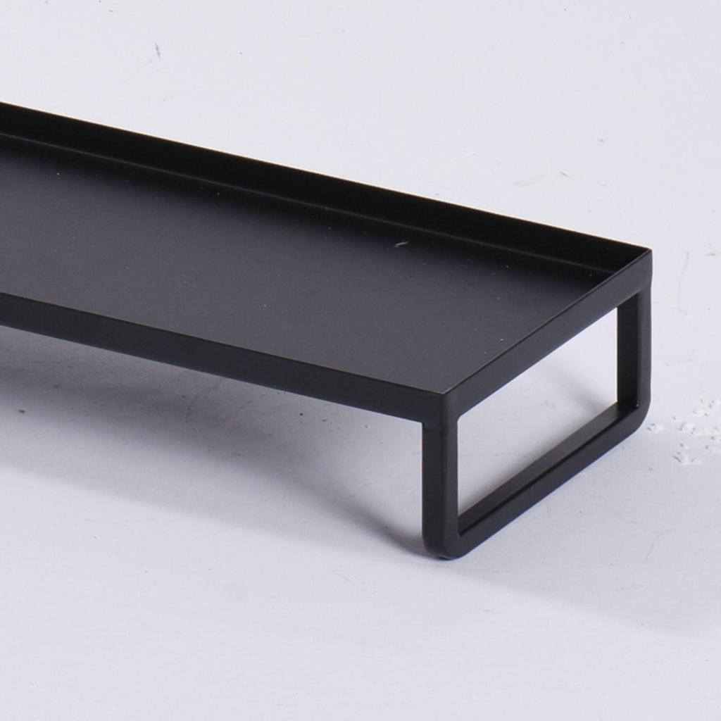 Iron Tea Organizer Tray Rack LowProfile Tabletop OpenFrame for Counters, Living Environs