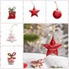 Nordic Style Christmas Five-pointed Star Pendant Iron Five-pointed Star/Gift Pack/Snowflake Xmas Tree Hanging Pendant Hanging