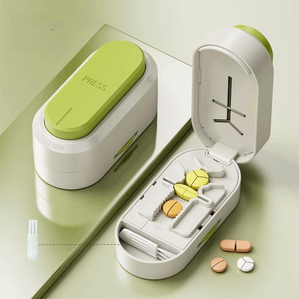Dustproof Tablet Splitter Sliding Adjust Cut Tablet Dispenser Tablet Divider Tablet Splitting