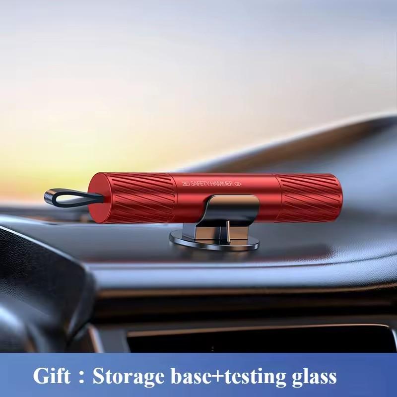 

Car Safety Hammer Emergency Glass Breaker Seat Belt Cutter High Hardness Tungsten Steel 2 in 1 Rescue Tool Auto Accessories красный