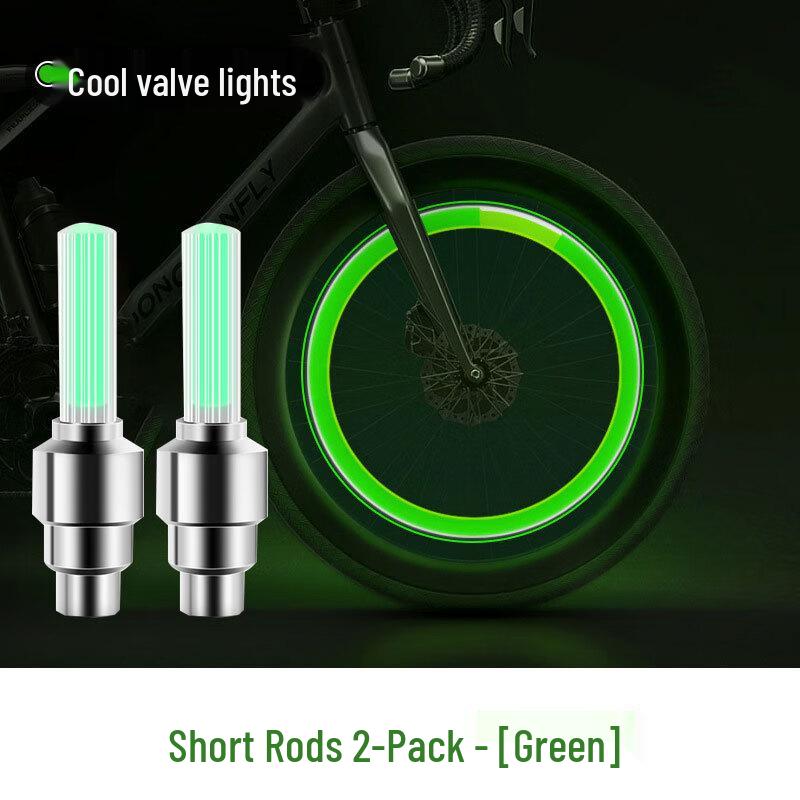 Mountain Bike Wheel LED Valve Lights (2-Pack)