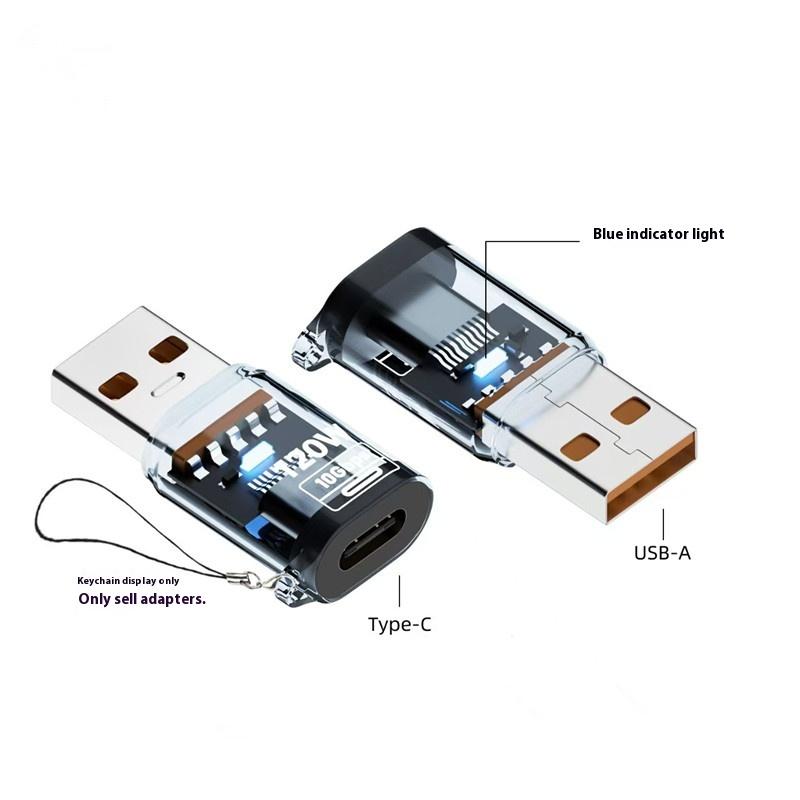 USB 3.2 To Type C Adapter OTG Fast Charging 120W 10GB High Speed Data Audio Transfer For PC Tablet Phone USB C Converter