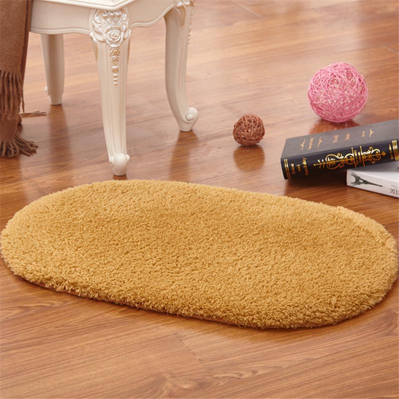 Oval Plush Carpet Room Decoration Floor Mat Large Area Carpet Living Room Non-slip Lounge Rug
