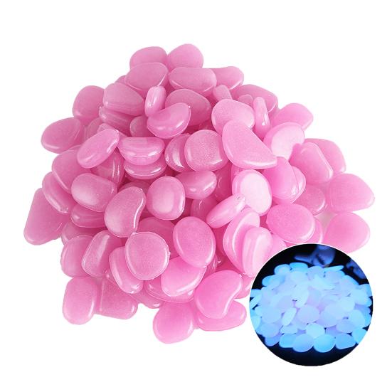 Piedras de Jardín Luminiscentes, Guías Nocturnas de 1 cm de Rocas Luminosas, Piedras Decorativas para Acuario, Piedras Resinosas Brillantes para Paisajismo Exterior y Caminos