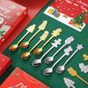 4 Pieces/set Stainless Steel Christmas Spoon Christmas Coffee Spoon Christmas Tree Santa Christmas Star Tea Spoon