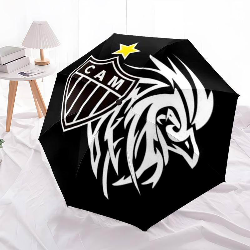 

Atlético Mineiro Galo Automatic Umbrella, Football Club Logo Foldable Sun Rain Umbrella