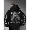 Only God Can Judge Me Praying Hands Dove Cross Graphic Hoodie Men Women Vintage Gothic Streetwear Pullover Sweatshirt Harajuku Hip Hop Daily Wear Top