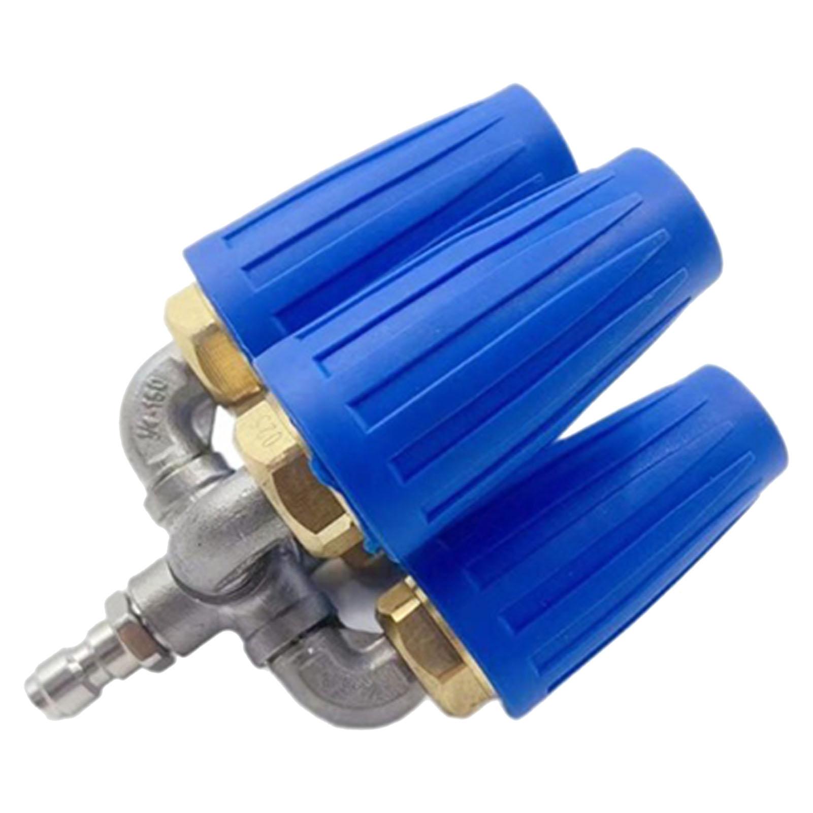 

4 in 1 Pressure Washer Turbo Nozzle 4000PSI 360 Degree Rotating 2.0 Orifice Quadruple Nozzle with 1 4 Inch Quick